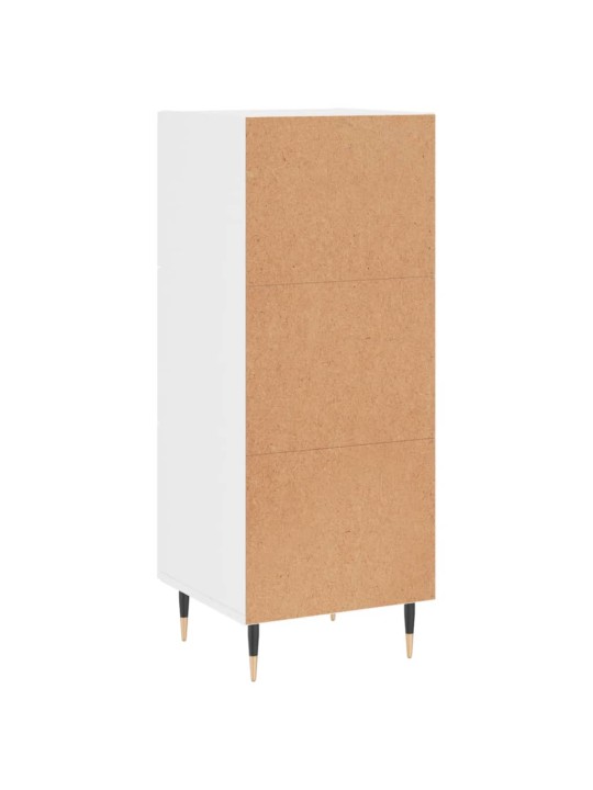 Příborník bílý s vysokým leskem 34,5x34x90 cm kompozitní dřevo