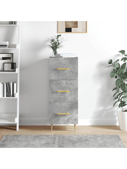 Příborník betonově šedý 34,5 x 34 x 90 cm kompozitní dřevo
