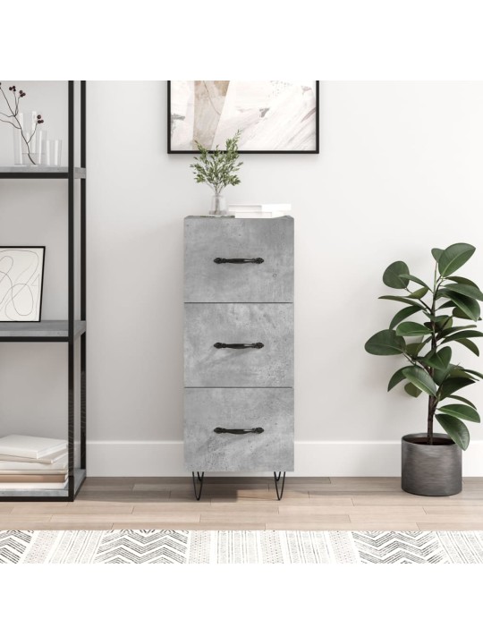 Příborník betonově šedý 34,5 x 34 x 90 cm kompozitní dřevo