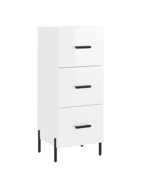 Příborník bílý s vysokým leskem 34,5x34x90 cm kompozitní dřevo