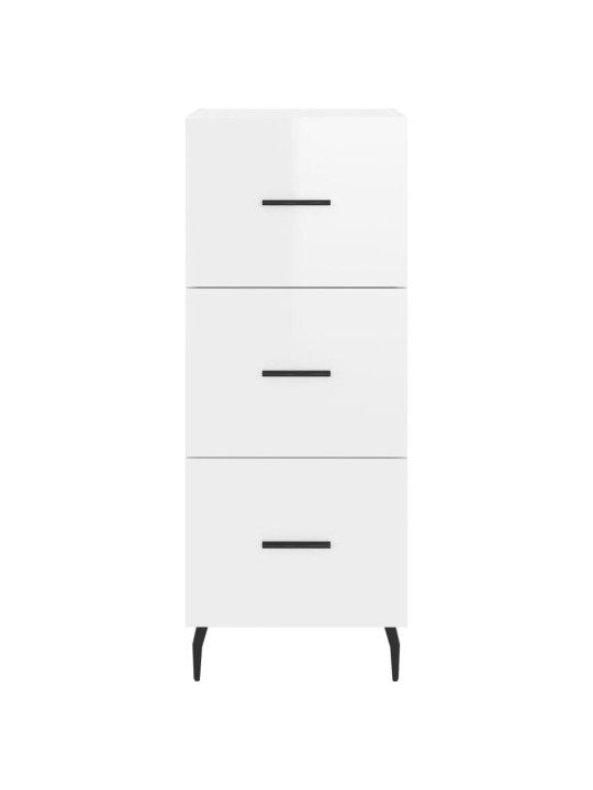 Příborník bílý s vysokým leskem 34,5x34x90 cm kompozitní dřevo