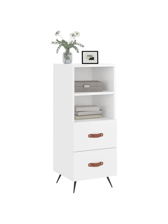 Příborník bílý s vysokým leskem 34,5x34x90 cm kompozitní dřevo
