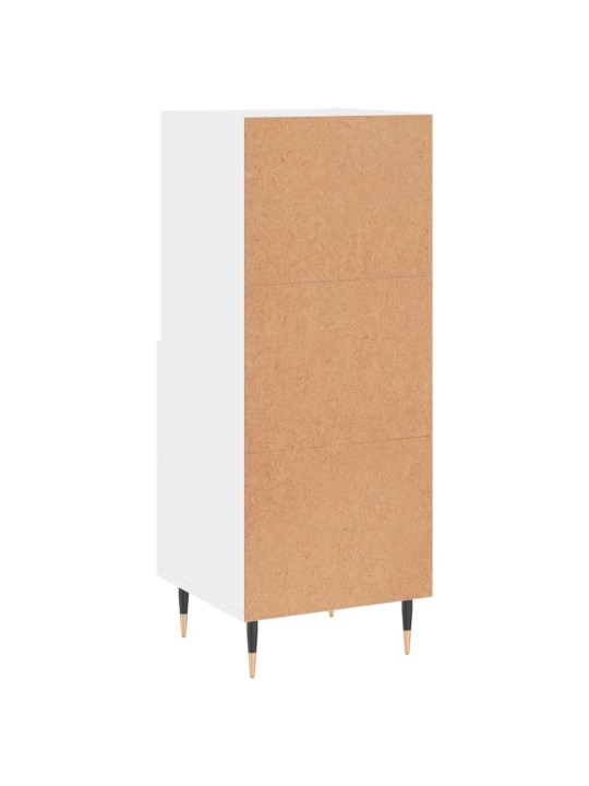 Příborník bílý s vysokým leskem 34,5x34x90 cm kompozitní dřevo