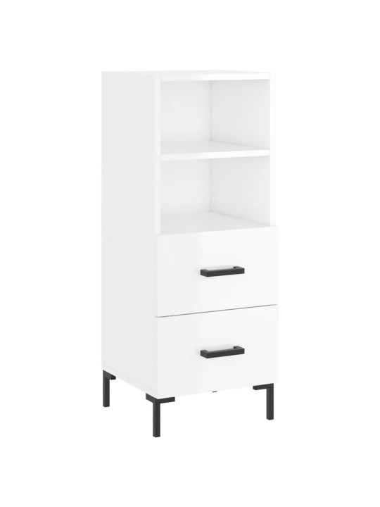 Příborník bílý s vysokým leskem 34,5x34x90 cm kompozitní dřevo