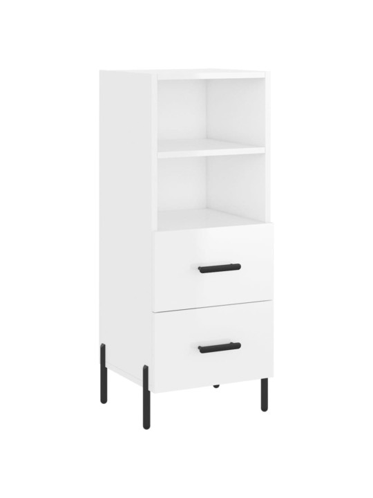Příborník bílý s vysokým leskem 34,5x34x90 cm kompozitní dřevo