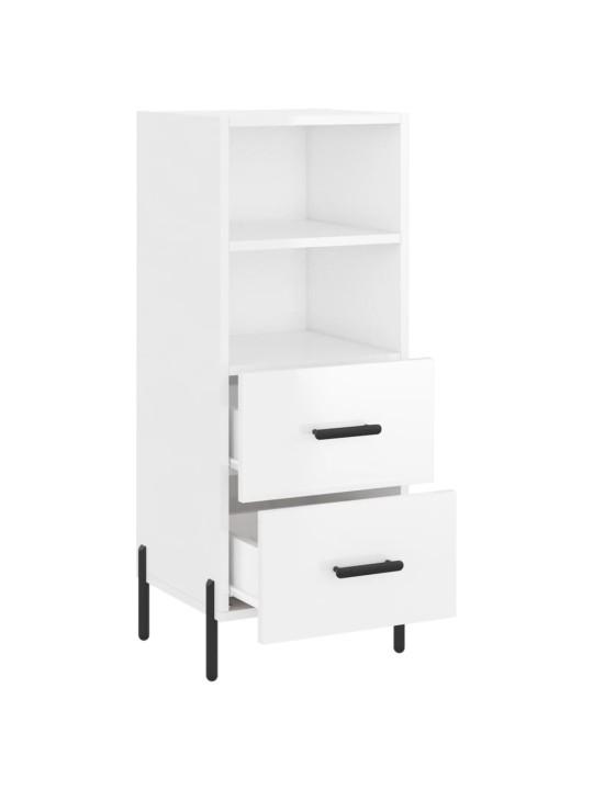 Příborník bílý s vysokým leskem 34,5x34x90 cm kompozitní dřevo