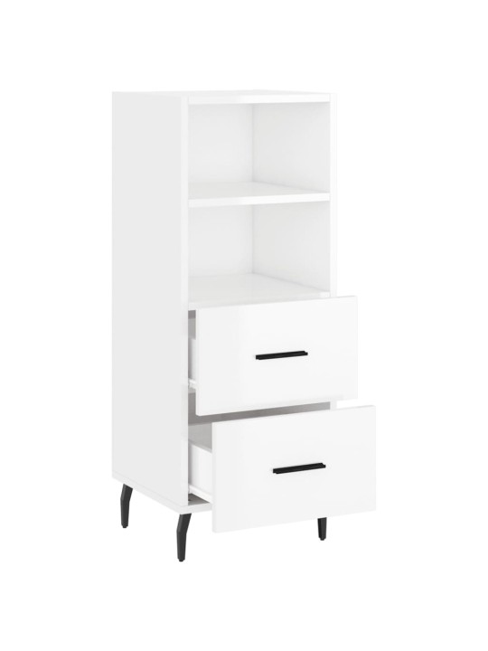Příborník bílý s vysokým leskem 34,5x34x90 cm kompozitní dřevo