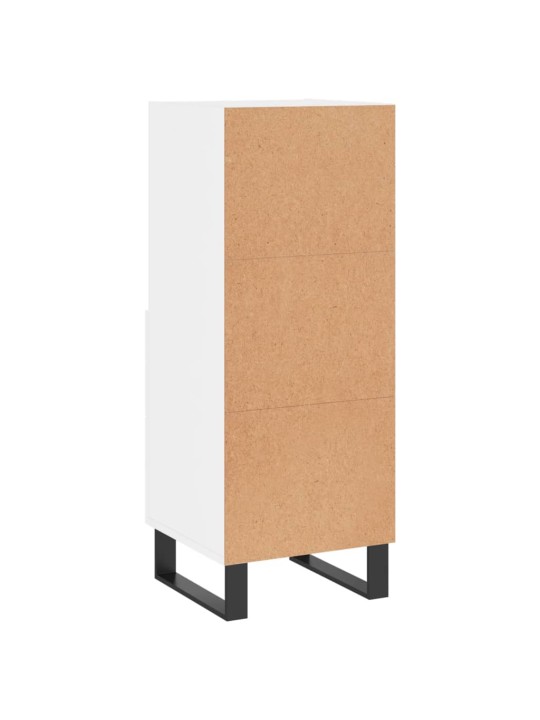 Příborník bílý s vysokým leskem 34,5x34x90 cm kompozitní dřevo