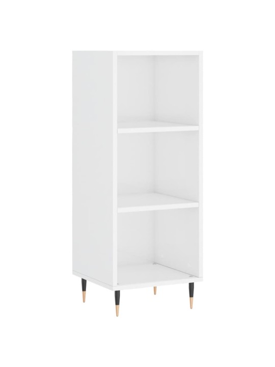 Příborník bílý vysoký lesk 34,5 x 32,5 x 90 cm kompozitní dřevo