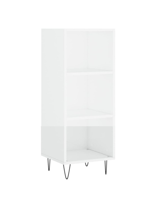 Příborník bílý vysoký lesk 34,5 x 32,5 x 90 cm kompozitní dřevo