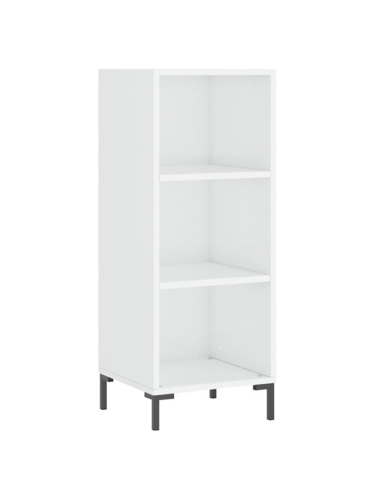 Příborník bílý vysoký lesk 34,5 x 32,5 x 90 cm kompozitní dřevo