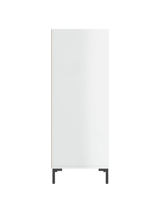 Příborník bílý vysoký lesk 34,5 x 32,5 x 90 cm kompozitní dřevo