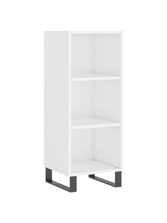 Příborník bílý vysoký lesk 34,5 x 32,5 x 90 cm kompozitní dřevo