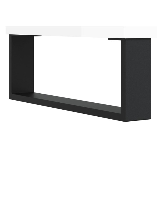 Příborník bílý vysoký lesk 34,5 x 32,5 x 90 cm kompozitní dřevo