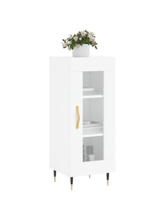 Příborník bílý s vysokým leskem 34,5x34x90 cm kompozitní dřevo
