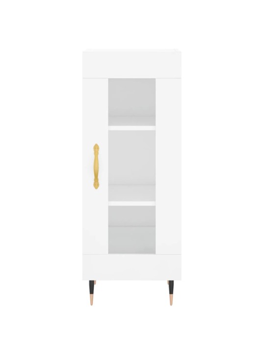 Příborník bílý s vysokým leskem 34,5x34x90 cm kompozitní dřevo