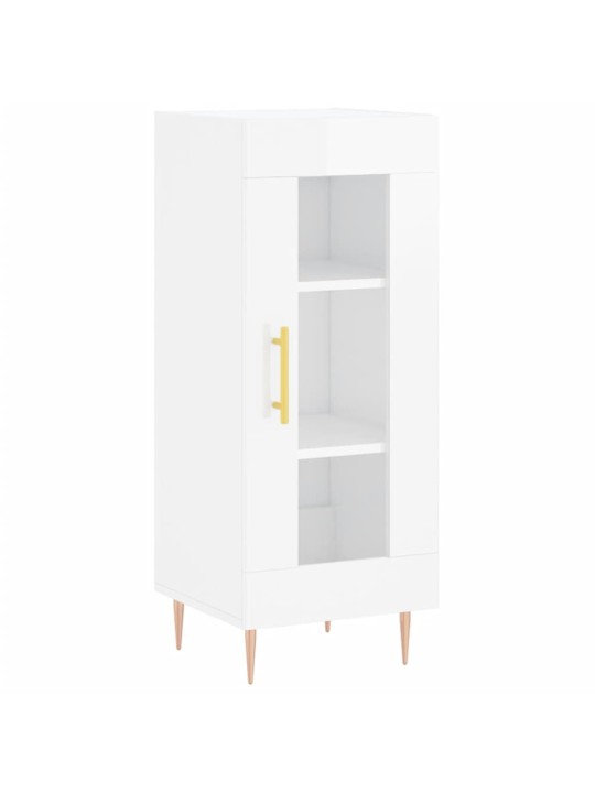 Příborník bílý s vysokým leskem 34,5x34x90 cm kompozitní dřevo