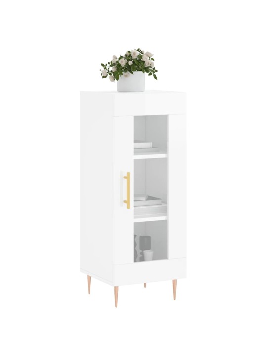Příborník bílý s vysokým leskem 34,5x34x90 cm kompozitní dřevo
