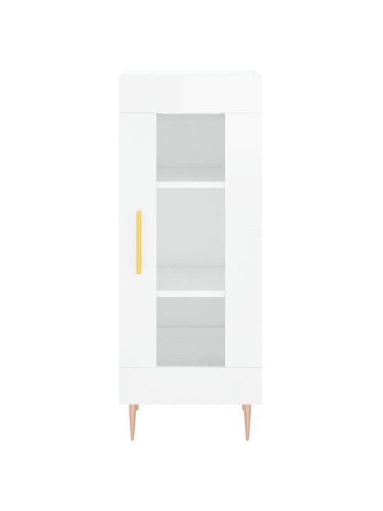 Příborník bílý s vysokým leskem 34,5x34x90 cm kompozitní dřevo