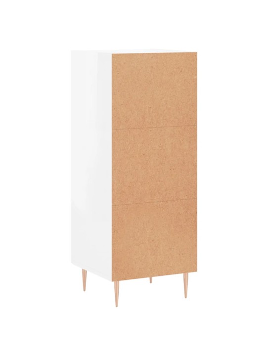 Příborník bílý s vysokým leskem 34,5x34x90 cm kompozitní dřevo