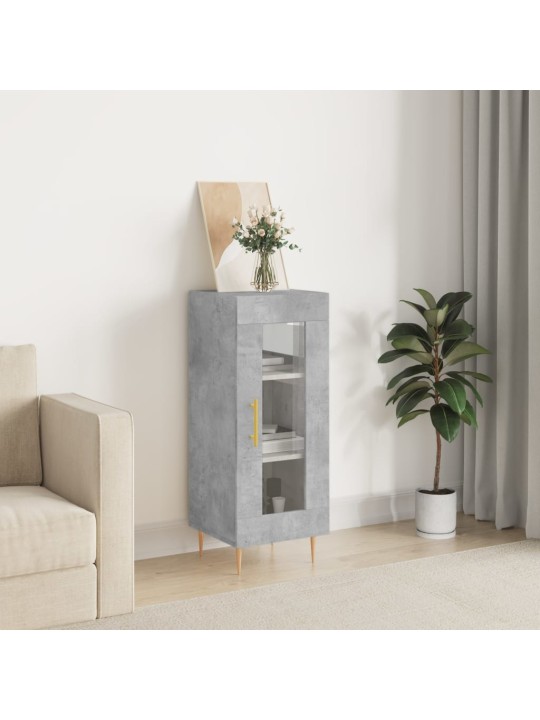 Příborník betonově šedý 34,5 x 34 x 90 cm kompozitní dřevo