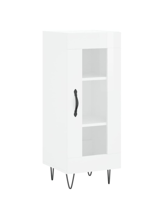 Příborník bílý s vysokým leskem 34,5x34x90 cm kompozitní dřevo