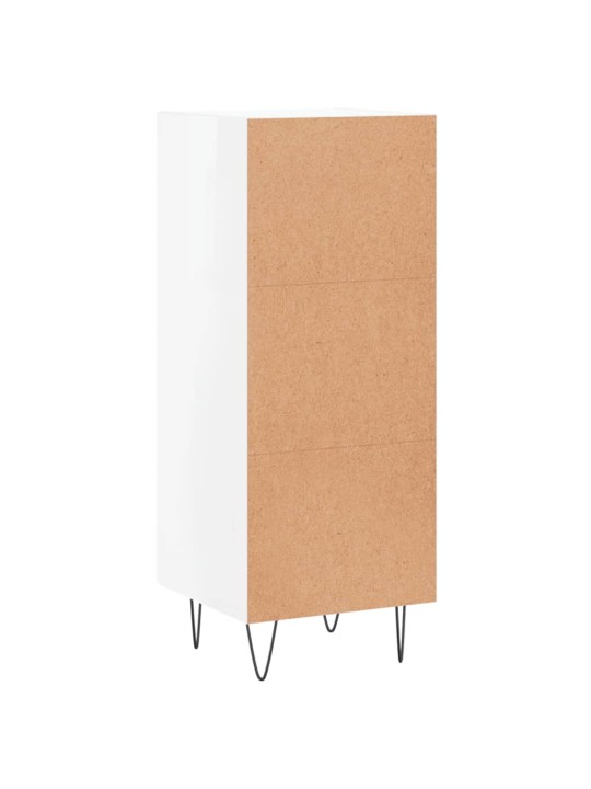 Příborník bílý s vysokým leskem 34,5x34x90 cm kompozitní dřevo
