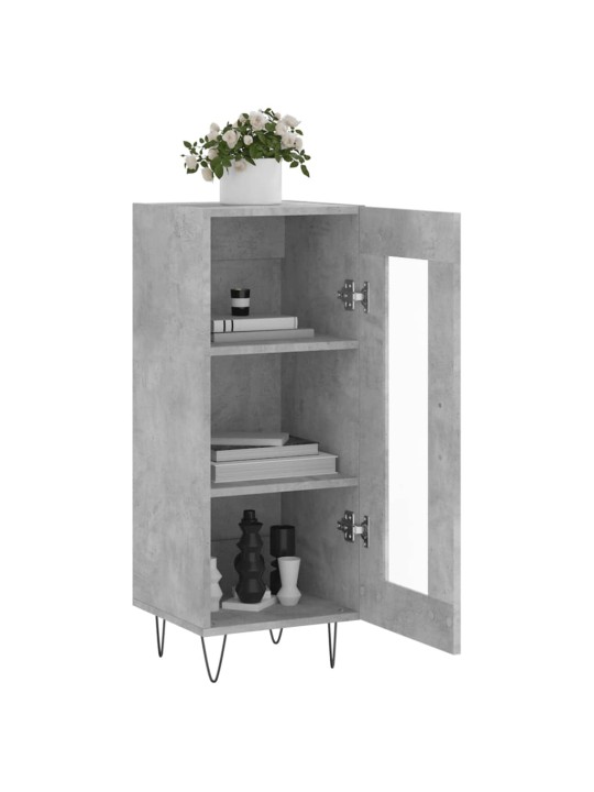 Příborník betonově šedý 34,5 x 34 x 90 cm kompozitní dřevo