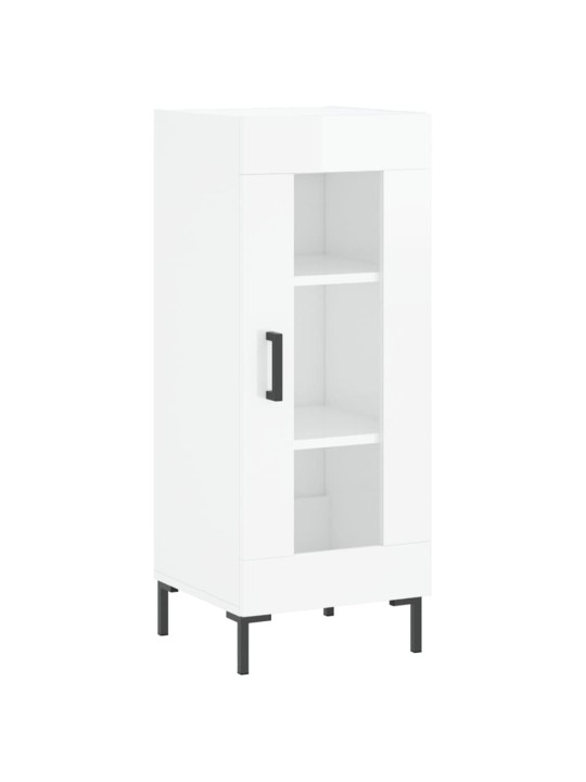 Příborník bílý s vysokým leskem 34,5x34x90 cm kompozitní dřevo