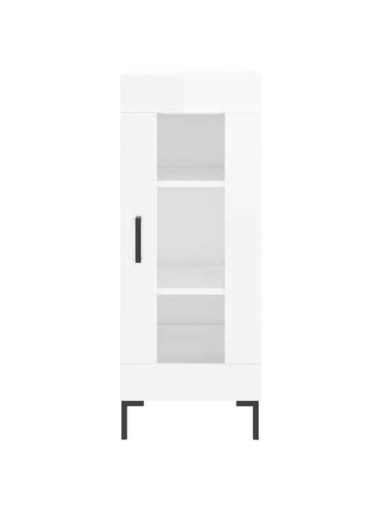 Příborník bílý s vysokým leskem 34,5x34x90 cm kompozitní dřevo