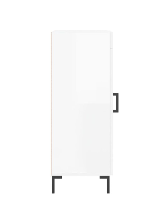 Příborník bílý s vysokým leskem 34,5x34x90 cm kompozitní dřevo