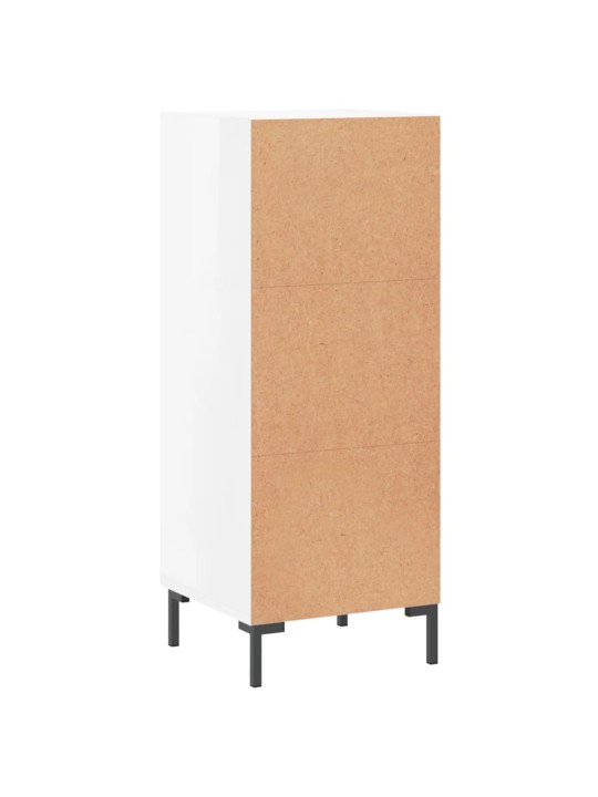 Příborník bílý s vysokým leskem 34,5x34x90 cm kompozitní dřevo