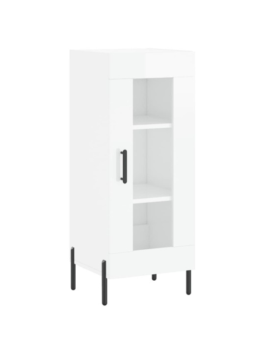 Příborník bílý s vysokým leskem 34,5x34x90 cm kompozitní dřevo