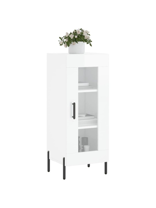 Příborník bílý s vysokým leskem 34,5x34x90 cm kompozitní dřevo