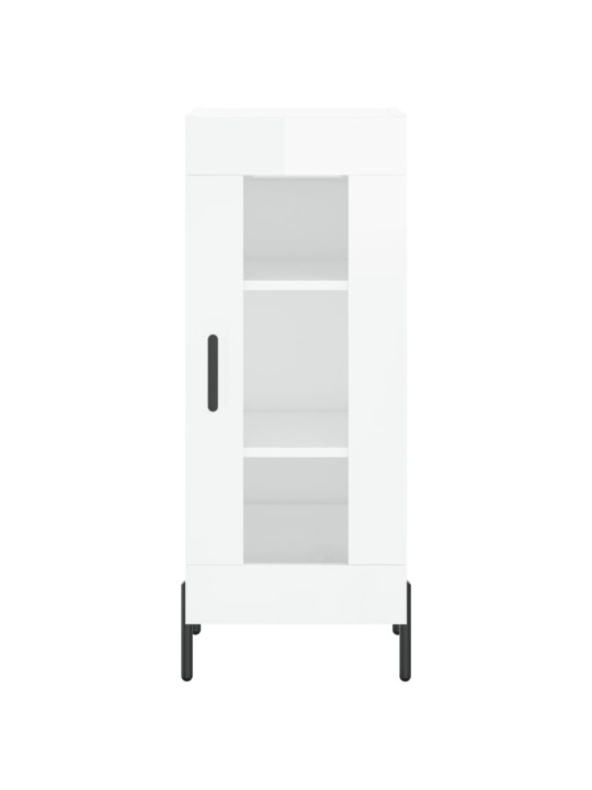 Příborník bílý s vysokým leskem 34,5x34x90 cm kompozitní dřevo