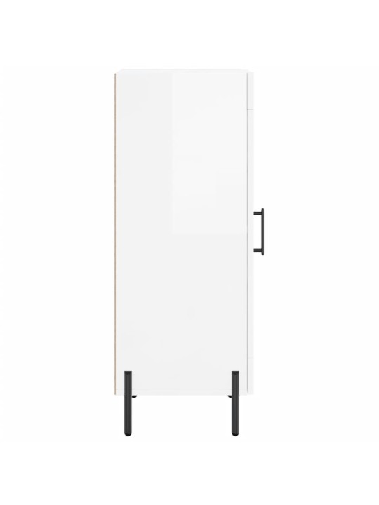 Příborník bílý s vysokým leskem 34,5x34x90 cm kompozitní dřevo