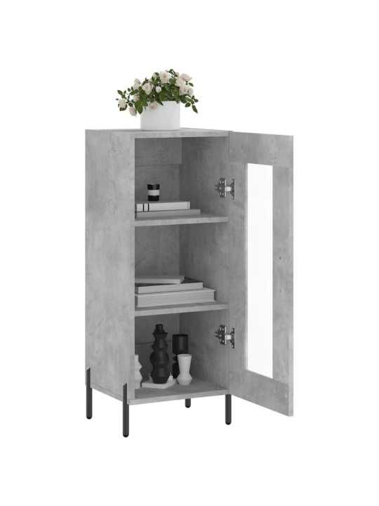 Příborník betonově šedý 34,5 x 34 x 90 cm kompozitní dřevo