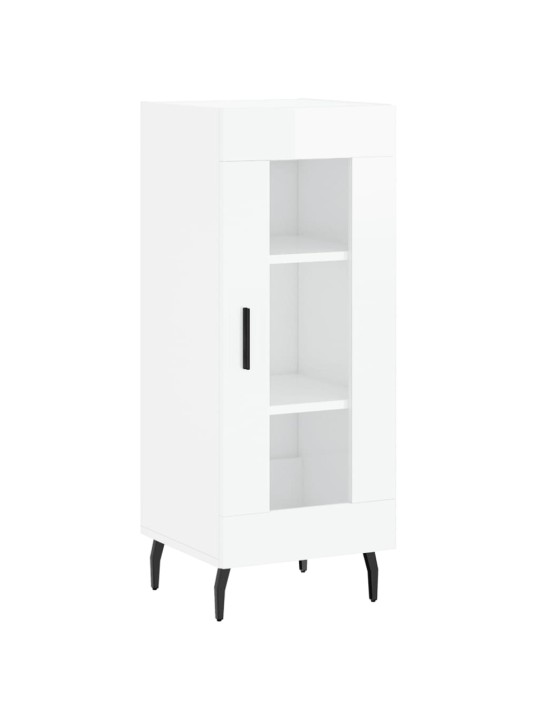 Příborník bílý s vysokým leskem 34,5x34x90 cm kompozitní dřevo