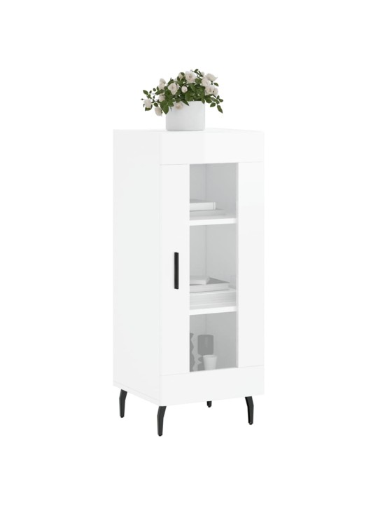 Příborník bílý s vysokým leskem 34,5x34x90 cm kompozitní dřevo