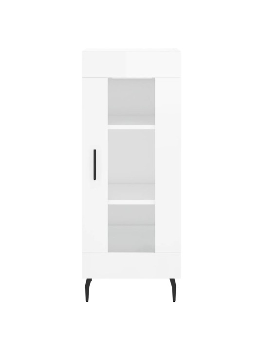 Příborník bílý s vysokým leskem 34,5x34x90 cm kompozitní dřevo