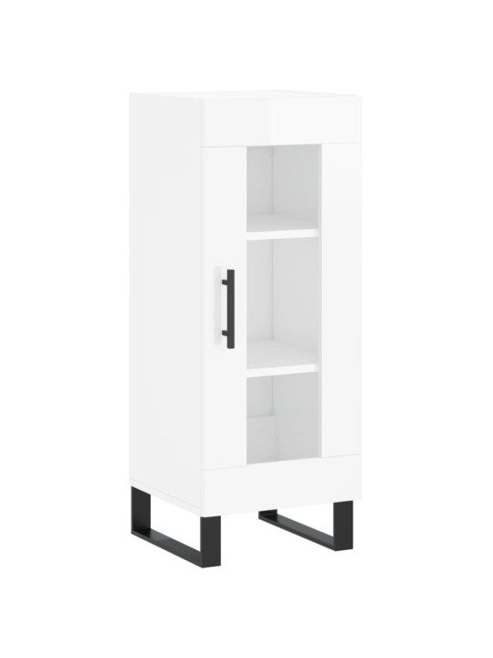 Příborník bílý s vysokým leskem 34,5x34x90 cm kompozitní dřevo