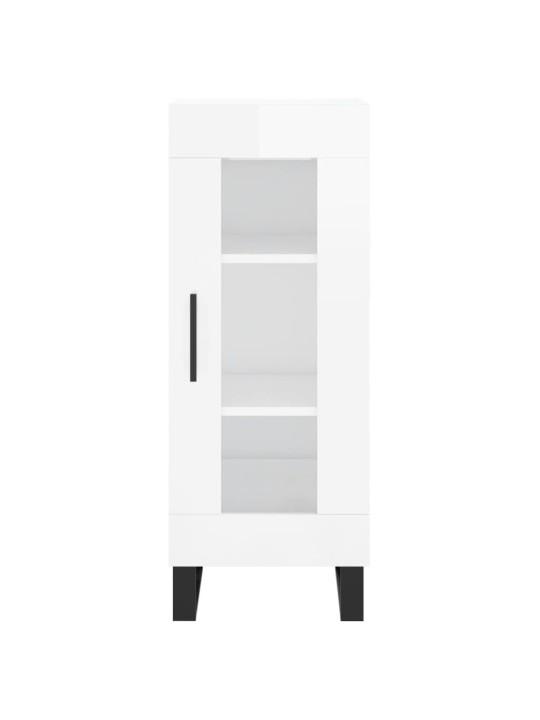 Příborník bílý s vysokým leskem 34,5x34x90 cm kompozitní dřevo