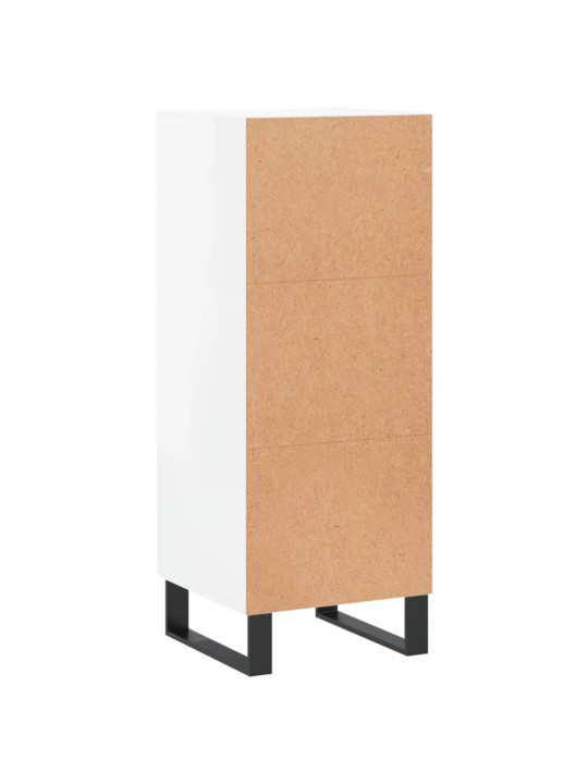 Příborník bílý s vysokým leskem 34,5x34x90 cm kompozitní dřevo