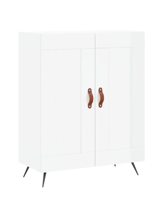 Příborník bílý s vysokým leskem 69,5x34x90 cm kompozitní dřevo
