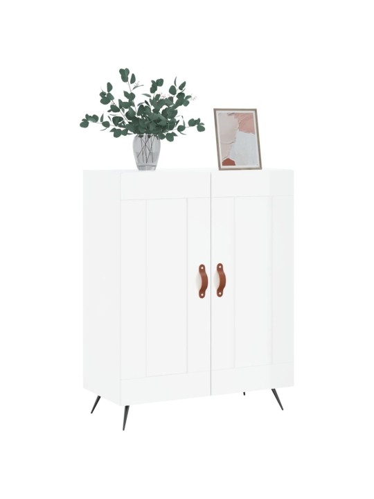 Příborník bílý s vysokým leskem 69,5x34x90 cm kompozitní dřevo