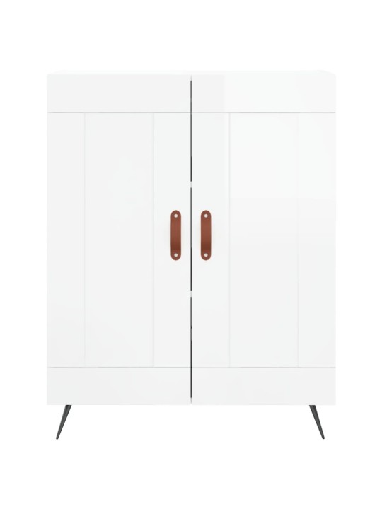 Příborník bílý s vysokým leskem 69,5x34x90 cm kompozitní dřevo