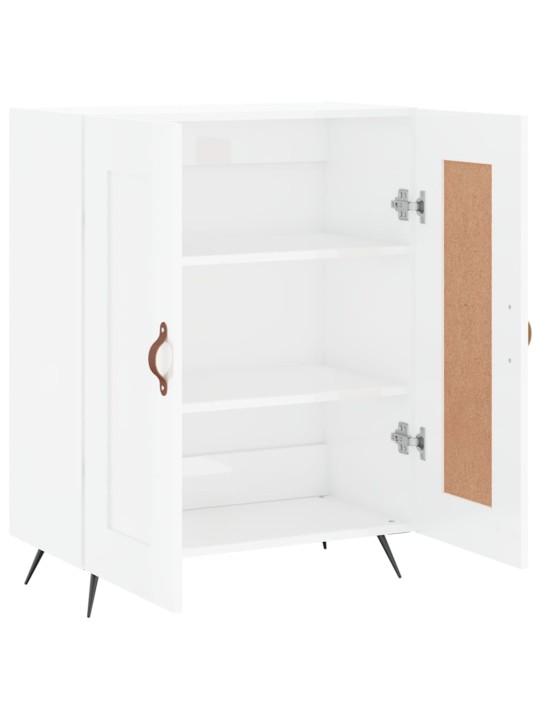 Příborník bílý s vysokým leskem 69,5x34x90 cm kompozitní dřevo