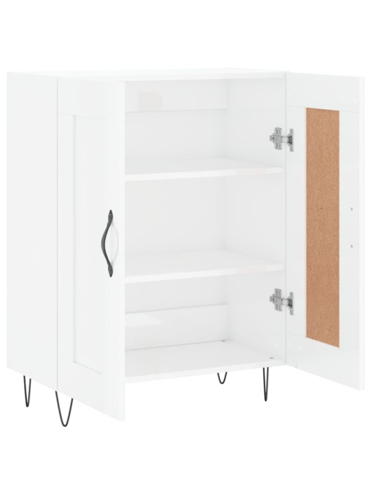 Příborník bílý s vysokým leskem 69,5x34x90 cm kompozitní dřevo