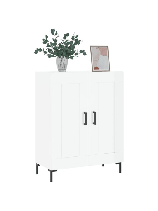 Příborník bílý s vysokým leskem 69,5x34x90 cm kompozitní dřevo