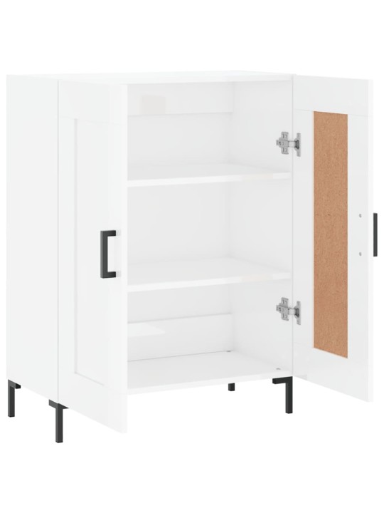 Příborník bílý s vysokým leskem 69,5x34x90 cm kompozitní dřevo